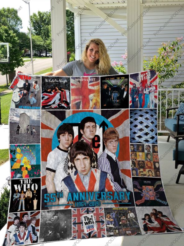 55th Anniversary 1964 2019 The Who Band Quilt Bedding Set with Important Information