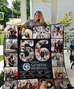 56 Years Of General Hospital Quilt Blanket with Quotes