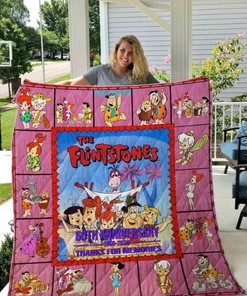 60th Anniversary The Flintstone Combined Quilt Bedding Set for Fans of the Classic Cartoon