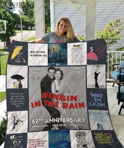 67th Anniversary Singin' In The Rain Collection Quilt Bedding Set, Great for Musical Fans