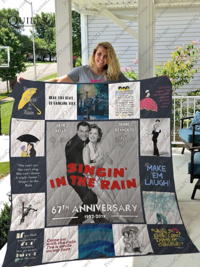 67th Anniversary Singin' In The Rain Collection Quilt Bedding Set, Great for Musical Fans