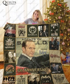 6th Anniversary Agents Of Shield Collected Quilt Blanket for Marvel Show Fans