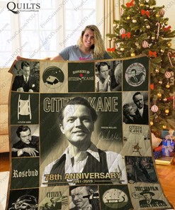 78th Anniversary Citizen Kane Love Quilt Blanket with Quilt Bedding Set Vintage