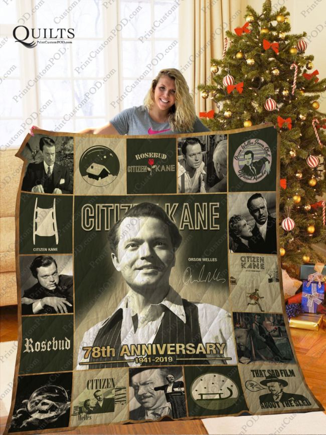 78th Anniversary Citizen Kane Love Quilt Blanket with Quilt Bedding Set Vintage