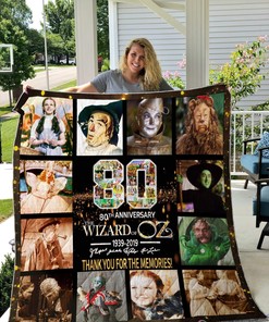 80 Years Of The Wizard of Oz Quilt Blanket with Classic Movie Theme