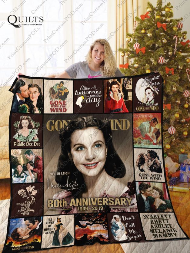 80th Anniversary Gone With The Wind Quilt Blanket - Celebrate 80 Years of Gone with the Wind with a Quilt Bedding Set