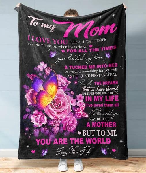 A Butterfly Fleece Blanket for Moms Who Make the World Beautiful
