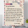 A Dad's Love For His Daughter Wrapped In A Fleece Blanket Quilt Gift