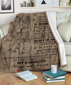 A Daughter's Warmth And Love Shown Through Fleece Blanket