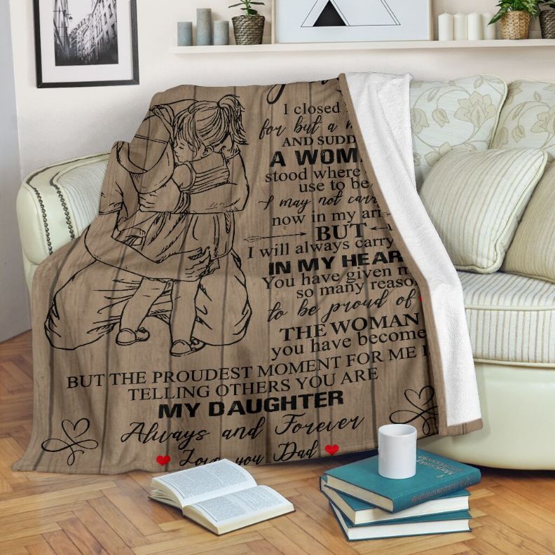 A Daughter's Warmth And Love Shown Through Fleece Blanket