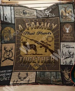 A Family That Hunt Together Hunting Deer Hunting Lo Quilt Bedding Set for Hunting Family