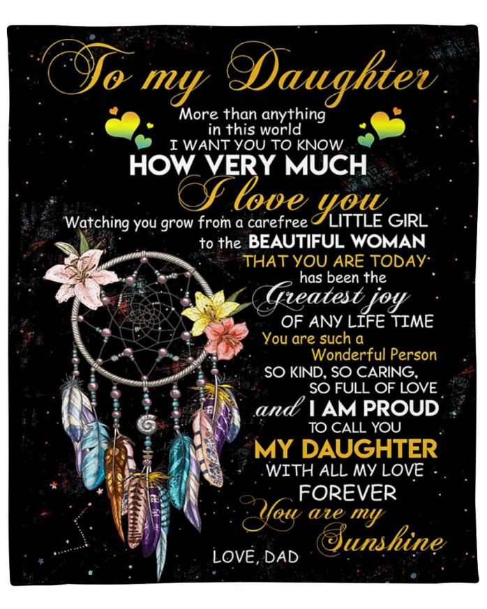A Father's Gift To Show Love And Support Through Fleece Blanket For His Daughter