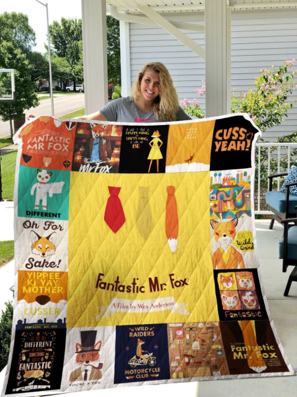 A Film By Wes Anderson Fantastic Mr. Fox Collection Quilt Bedding Set for Movie Fans