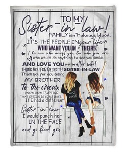 A Funny Fleece Blanket Gift for Your Sister-in-Law