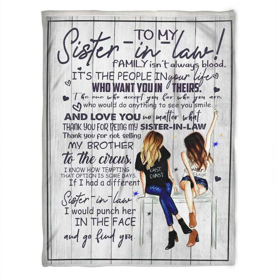 A Funny Fleece Blanket Gift for Your Sister-in-Law