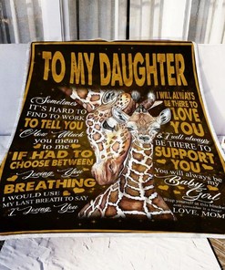 A Giraffe Fleece Quilt Blanket Gift For A Daughter To Treasure