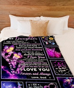 A Heartwarming Blanket from Dad to Daughter - Butterfly Themed Quilt Bedding Set
