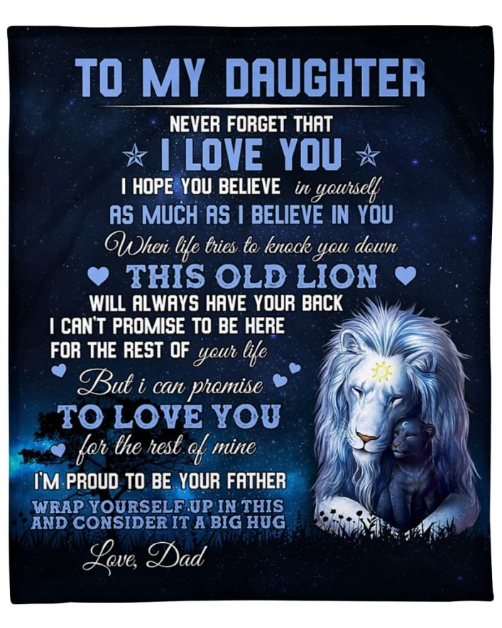 A Lion Blanket Gift From Dad To Daughter To Inspire and Express Love