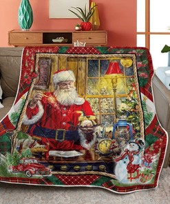 A Toy from Santa is the Best Gift for Kids - Get this Fleece Quilt Blanket