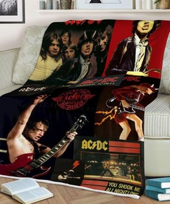 AC DC Music Band Album Collage Quilt Bedding Set for Fans