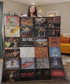 ACDC Band Album Collage Duvet Quilt Inspired Bedding Set - Perfect for any ACDC Fan