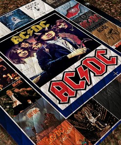 AC/DC Classic Studio Albums Special Quilt Bedding Set - A Perfect Gift for Hard Rock Fans