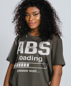 Abs Loading Please Wait Unisex Tees are perfect for CrossFit enthusiasts or fitness addicts with inspirational quotes