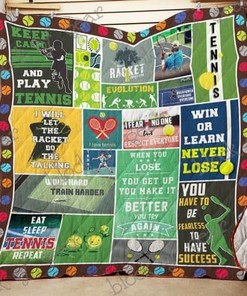 Ace Your Game With Tennis Keep Calm And Play Tennis Quilt Blanket