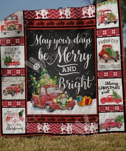 Add Some Cheer To Your Holidays With Red Truck Christmas Quilt Blanket