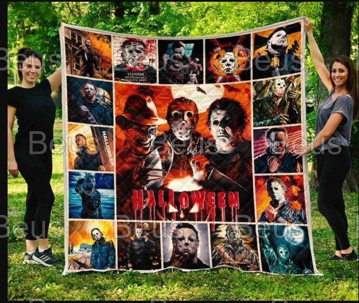 Add Some Horror To Your Life With This Halloween Horror Scary Movie Quilt Blanket