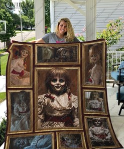 Add Some Spookiness to Your Halloween Décor with This Annabelle Ghostface Halloween Horror Quilt Blanket