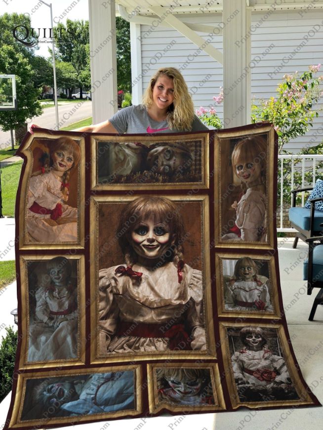 Add Some Spookiness to Your Halloween Décor with This Annabelle Ghostface Halloween Horror Quilt Blanket
