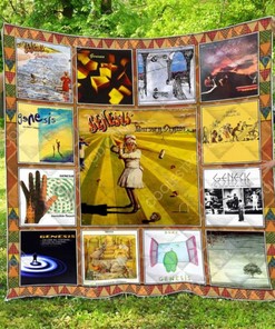 Add some English flair to your bedding with Genesis English Rock Band Quilt Bedding Set