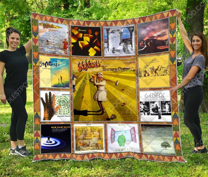 Add some English flair to your bedding with Genesis English Rock Band Quilt Bedding Set