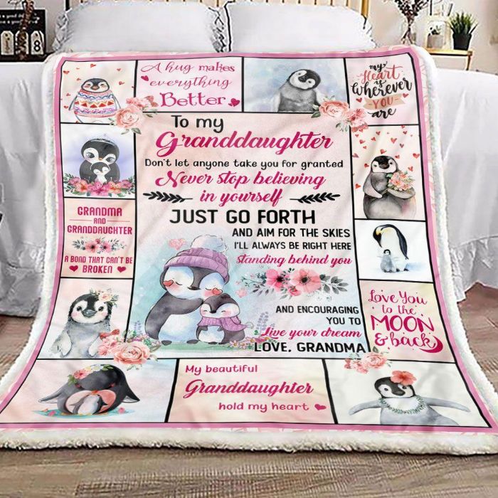 Adorable Penguin Quilt Bedding Set for Granddaughter