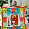 Adorable Snoopy Gift Quilt Blanket for Merry Christmas - Warm and Comfy