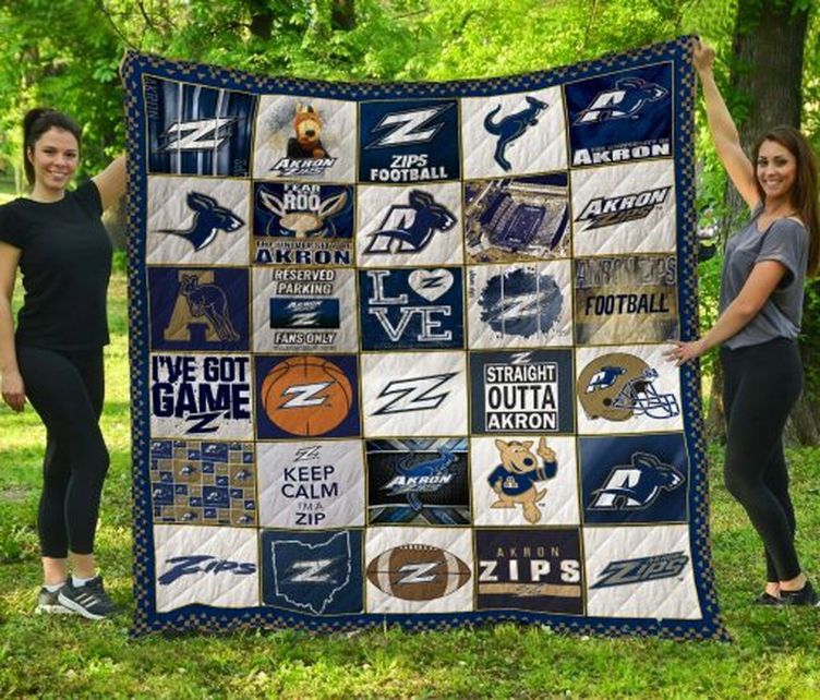 Akron Zips NCAA Quilt Blanket - Keep Warm with Zip Spirit