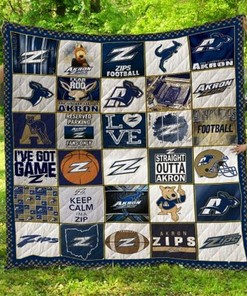 Akron Zips NCAA Quilted Bedspread for a Chic and Soft Bed