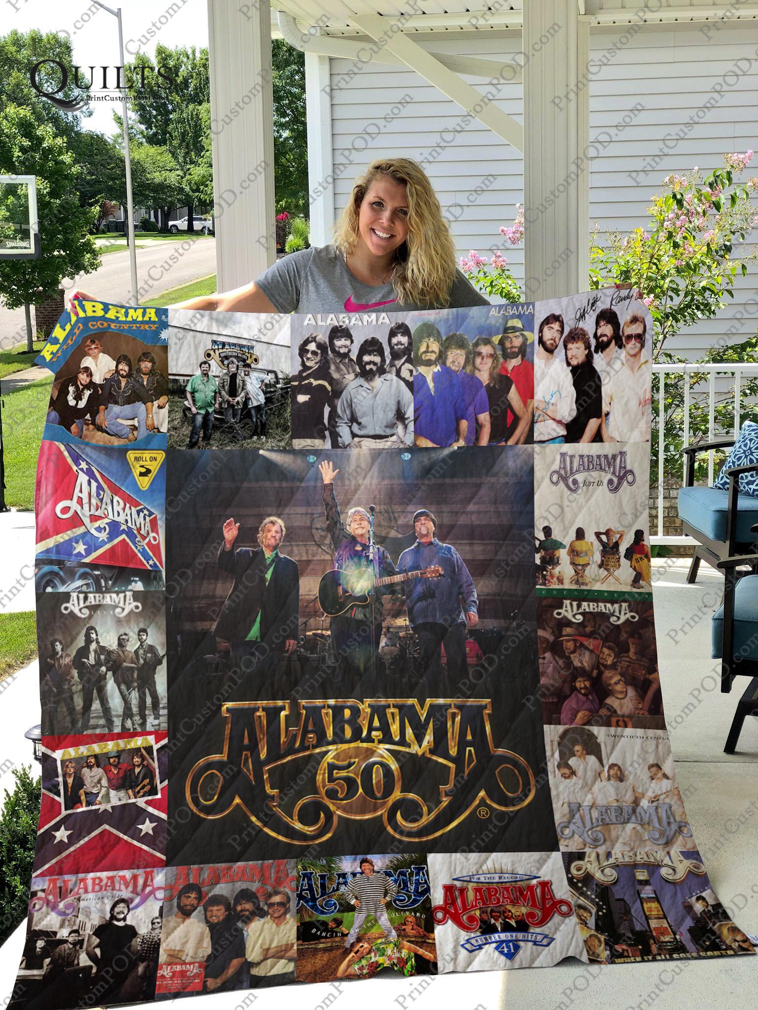 Alabama Band Quilt Bedding Set DUP for Country Music Fans