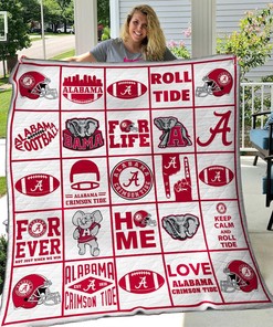 Alabama Crimson Tide B100602 Quilt Blanket for College Football Fans