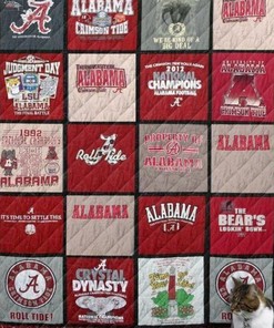 Alabama Crimson Tide Fabric 3d Quilt Bedding Set with Full Size Quilt Bed Set, Perfect Gifts for Fans