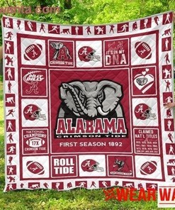 Alabama Crimson Tide Football Fan Quilt Bedding Set - Show Your Team Spirit with This Cozy Quilt