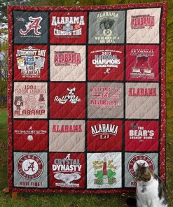 Alabama Crimson Tide LV01 DUP Themed Quilt Blanket with Keywords