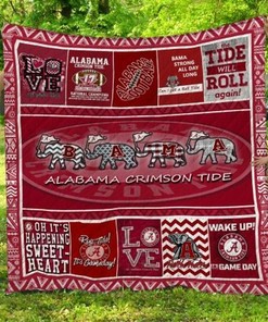 Alabama Crimson Tide NCAA Quilted Bedspread with Unique Design