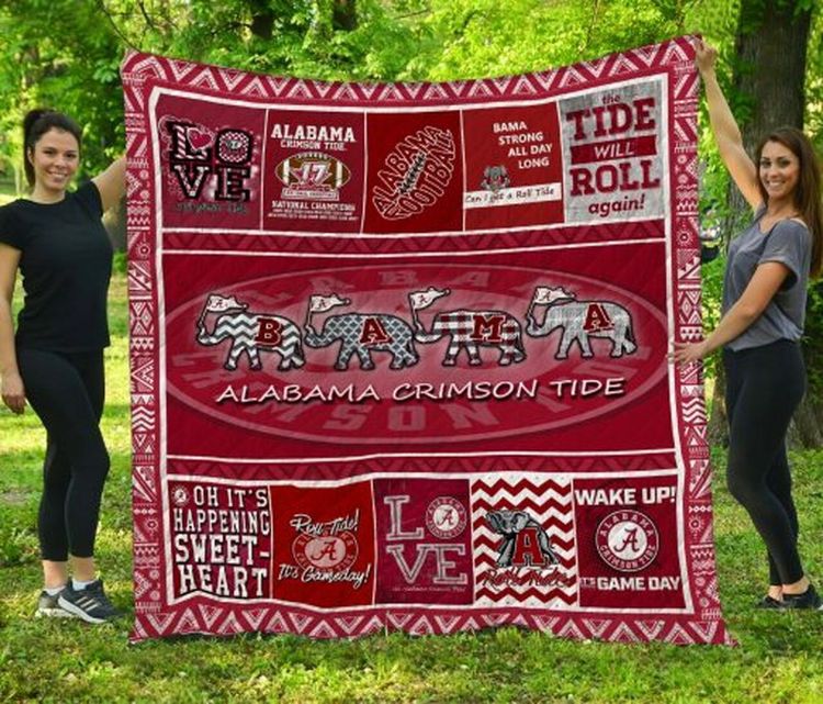 Alabama Crimson Tide NCAA Quilted Bedspread with Unique Design