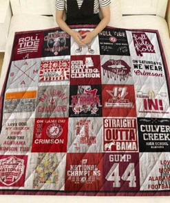 Alabama Crimson Tide Quilt Blanket DUP1 for College Sports Fans