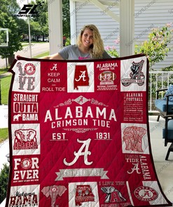 Alabama Crimson Tide quilt blanket DUP with Bed Set Cute