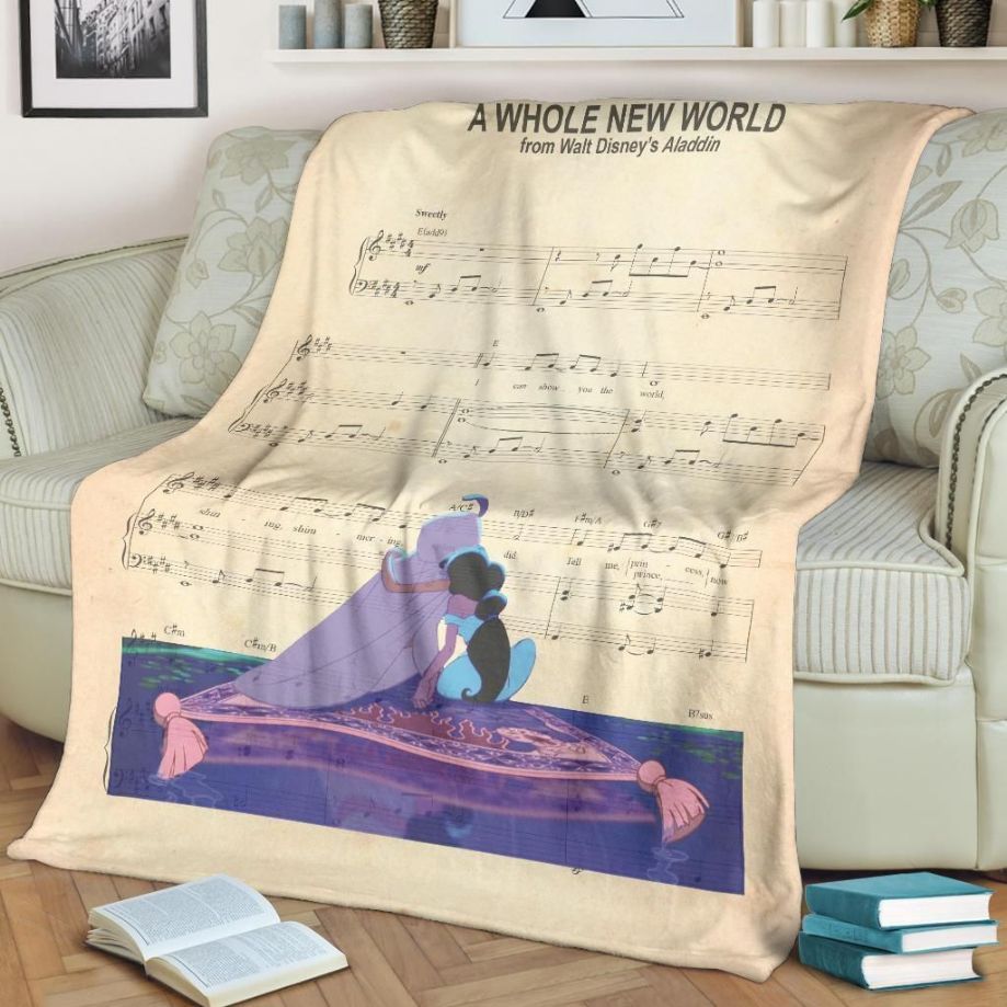 Aladdin & Jasmine Fleece Quilt Bedding Set Best Seller