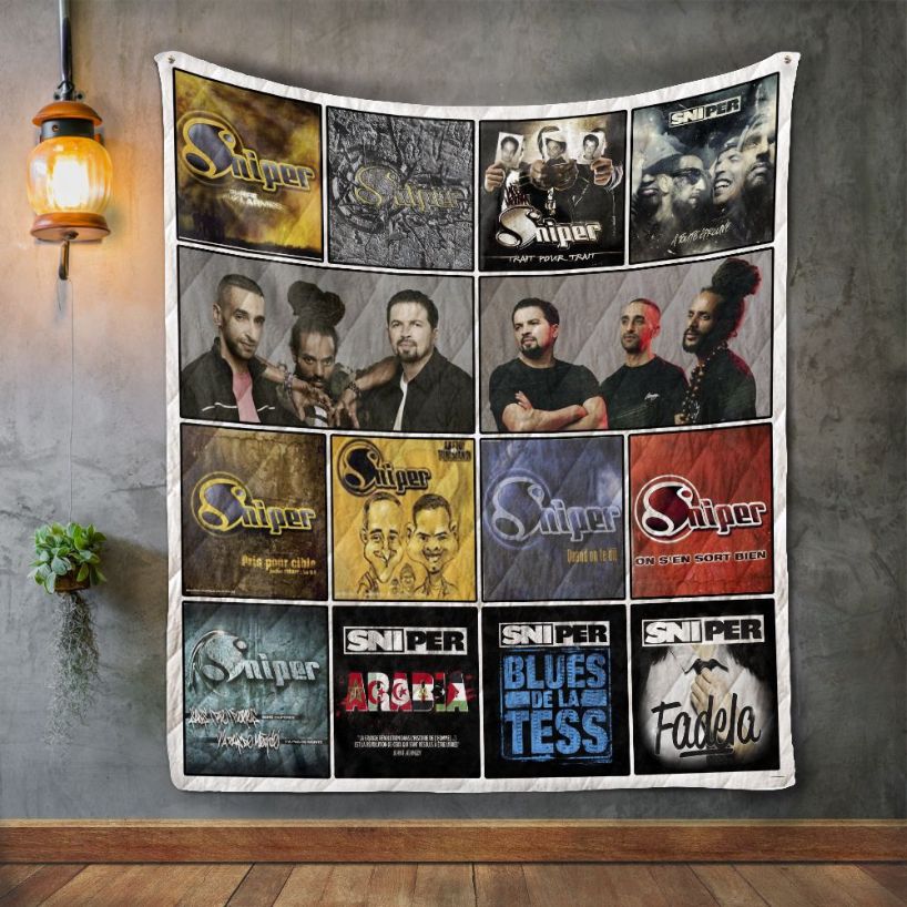 Album cover inspired Sniper quilt blanket for fans