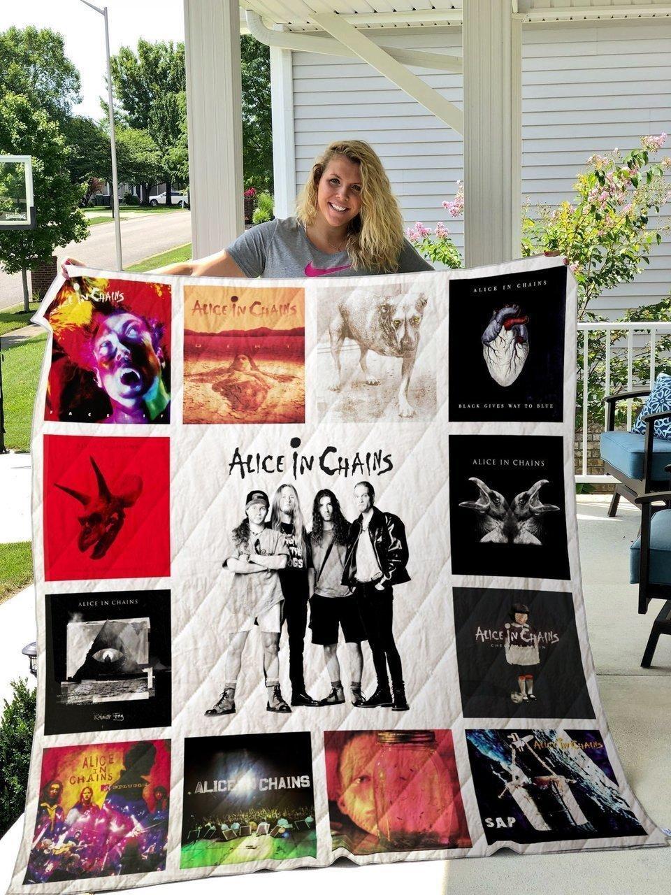 Alice in Chains Quilt Blanket for Fans of Alice in Chains